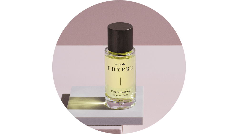 labeled perfume bottle