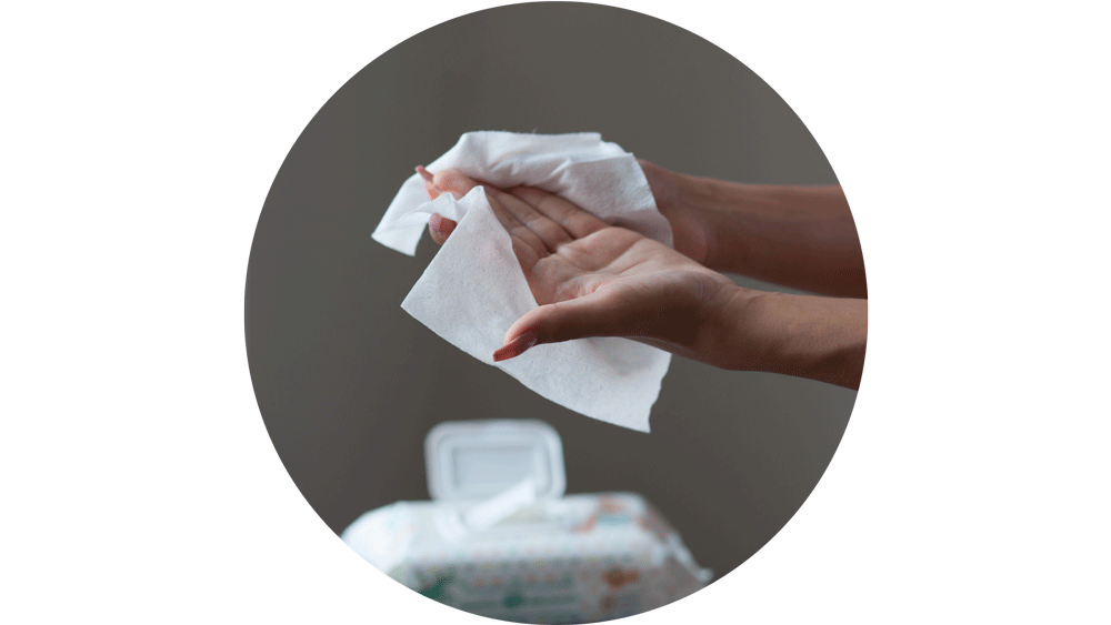wet wipe packaging labels